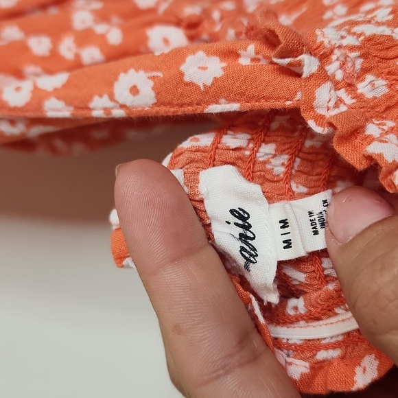 Aerie Orange Floral Mini‎ Dress - Picture 3 of 4